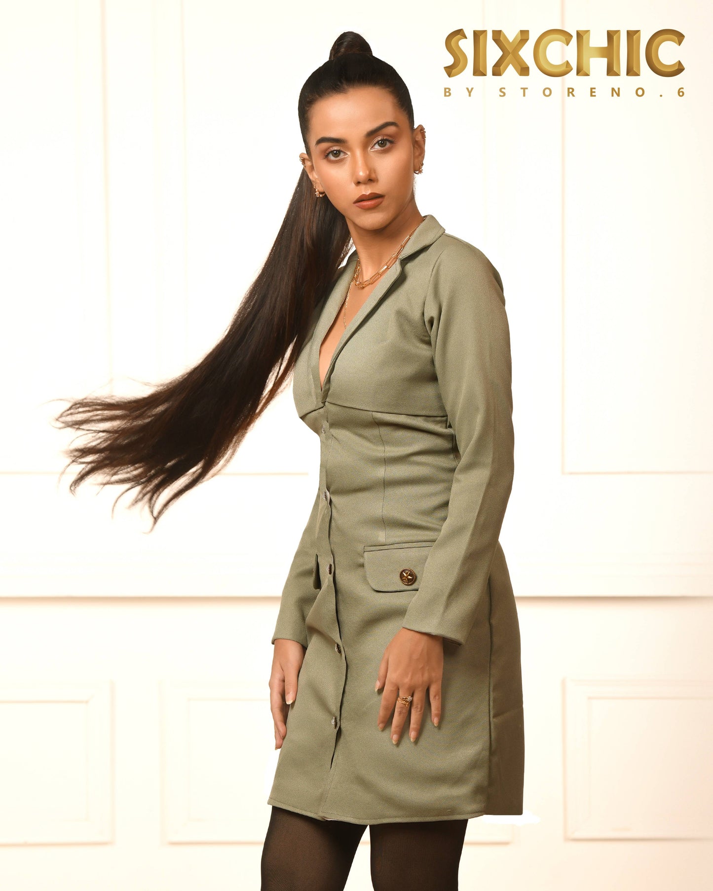 OLIVE ORIENT DRESS